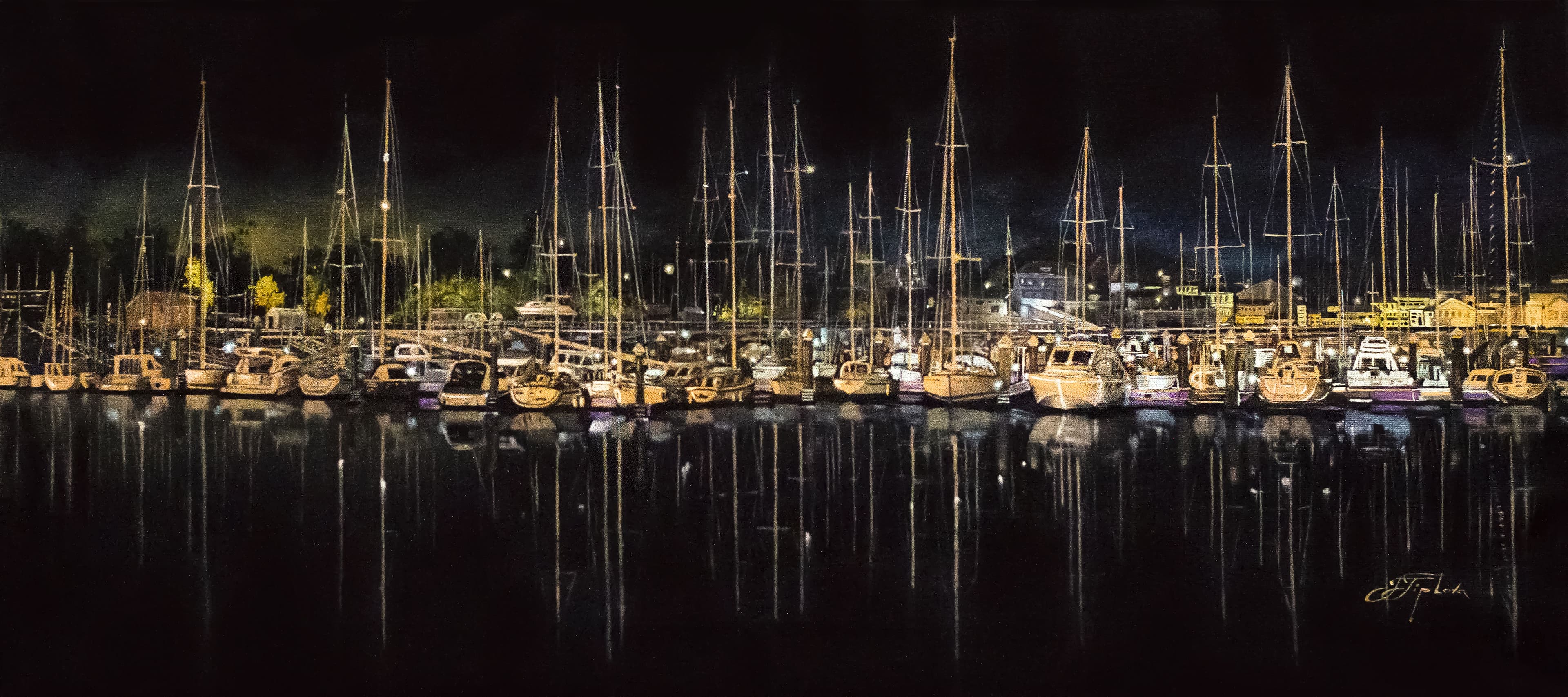BAY OF LIGHT — Oil on canvas, original painting by Tetiana Tiplova