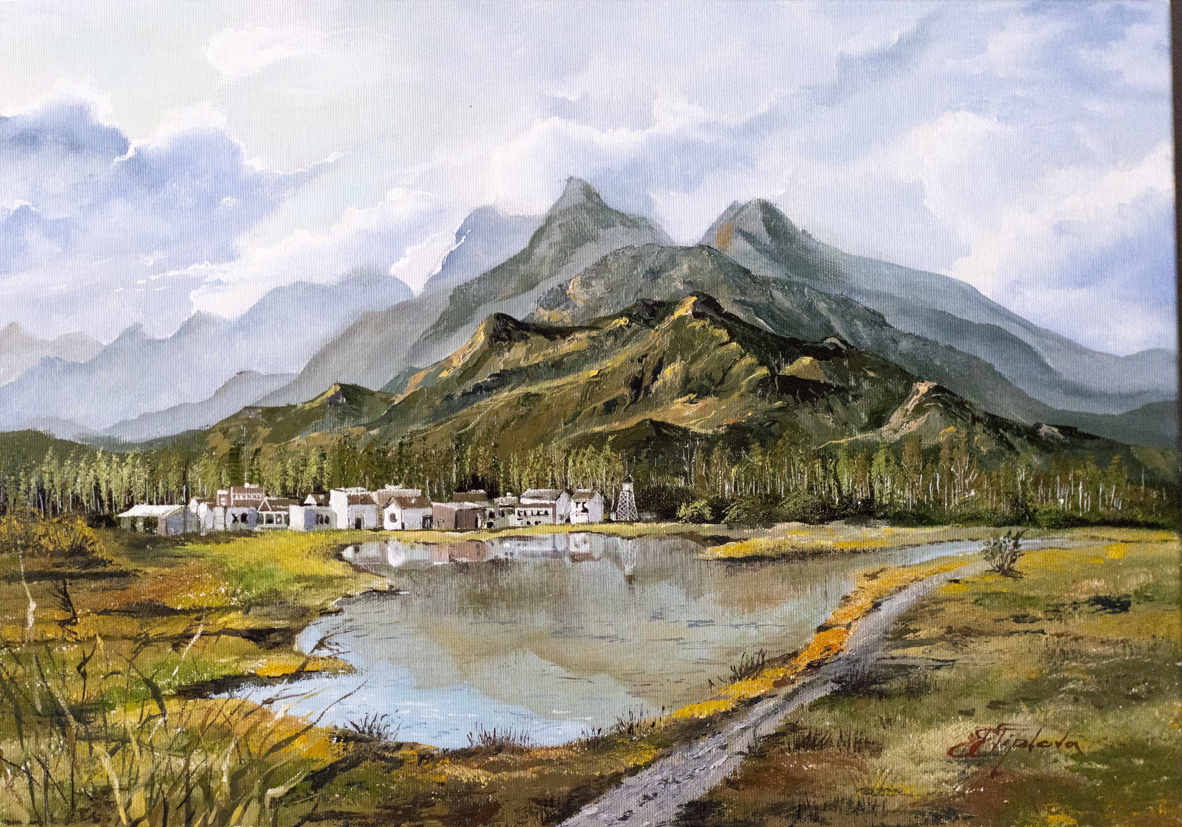 HOPE VALLY — Oil on MDF, original painting by Tetiana Tiplova